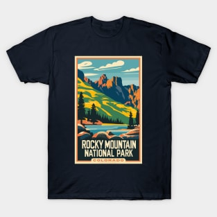 A Vintage Travel Art of the Rocky Mountain National Park - Colorado - US T-Shirt